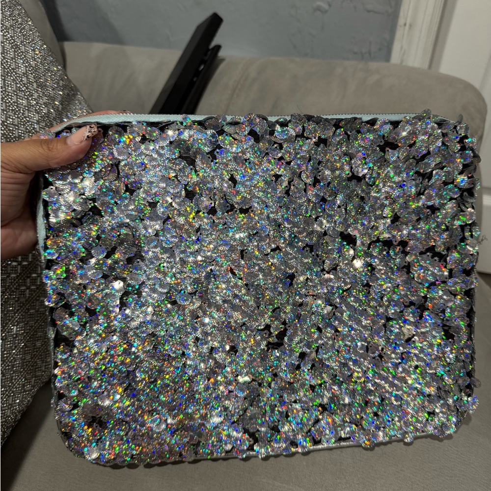 Skinny dip London Silver Sequin laptop Case